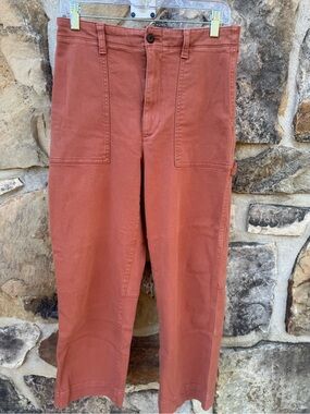 GAP Cropped Utility Pants in Rust Terracotta 10 26” inseam Cotton